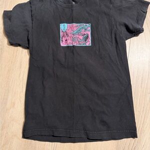 Black Graphic Anime T-Shirt